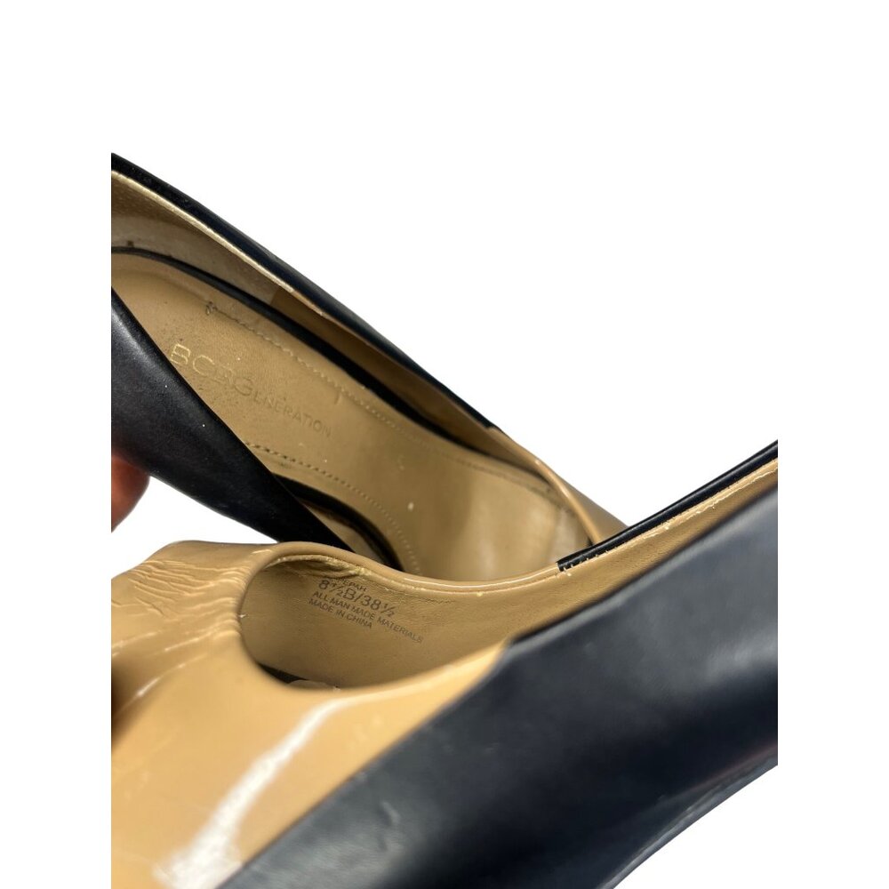 BCBGeneration Heels Size 8 1/2 Black/Beige Business Casual Classic Comfortable - Picture 13 of 16